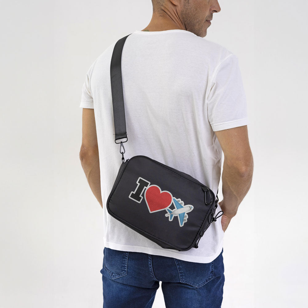 Emoji Heart Plane - Travel Bag