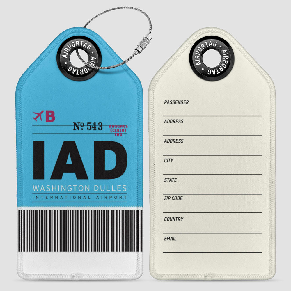 IAD - Étiquette de bagage