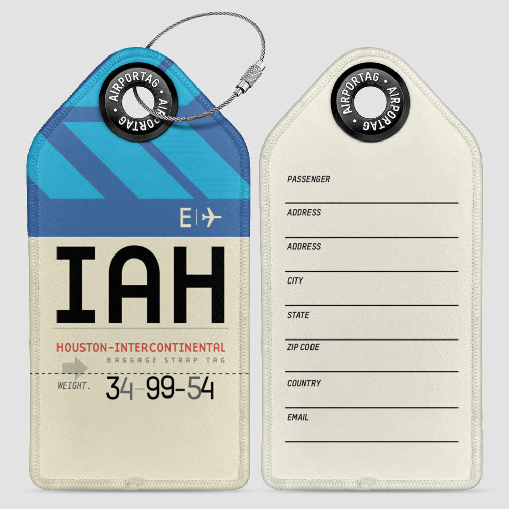 IAH - Étiquette de bagage