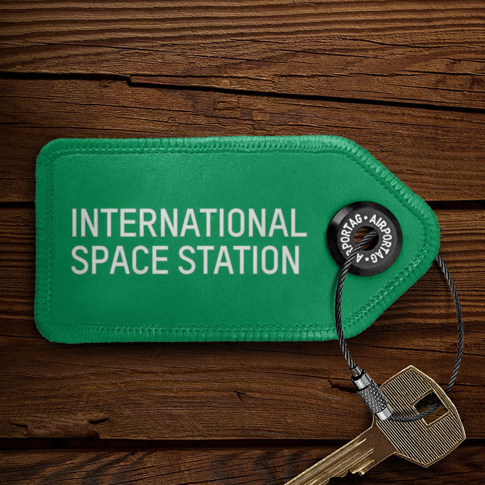 Station spatiale internationale - Porte-clés avec étiquette