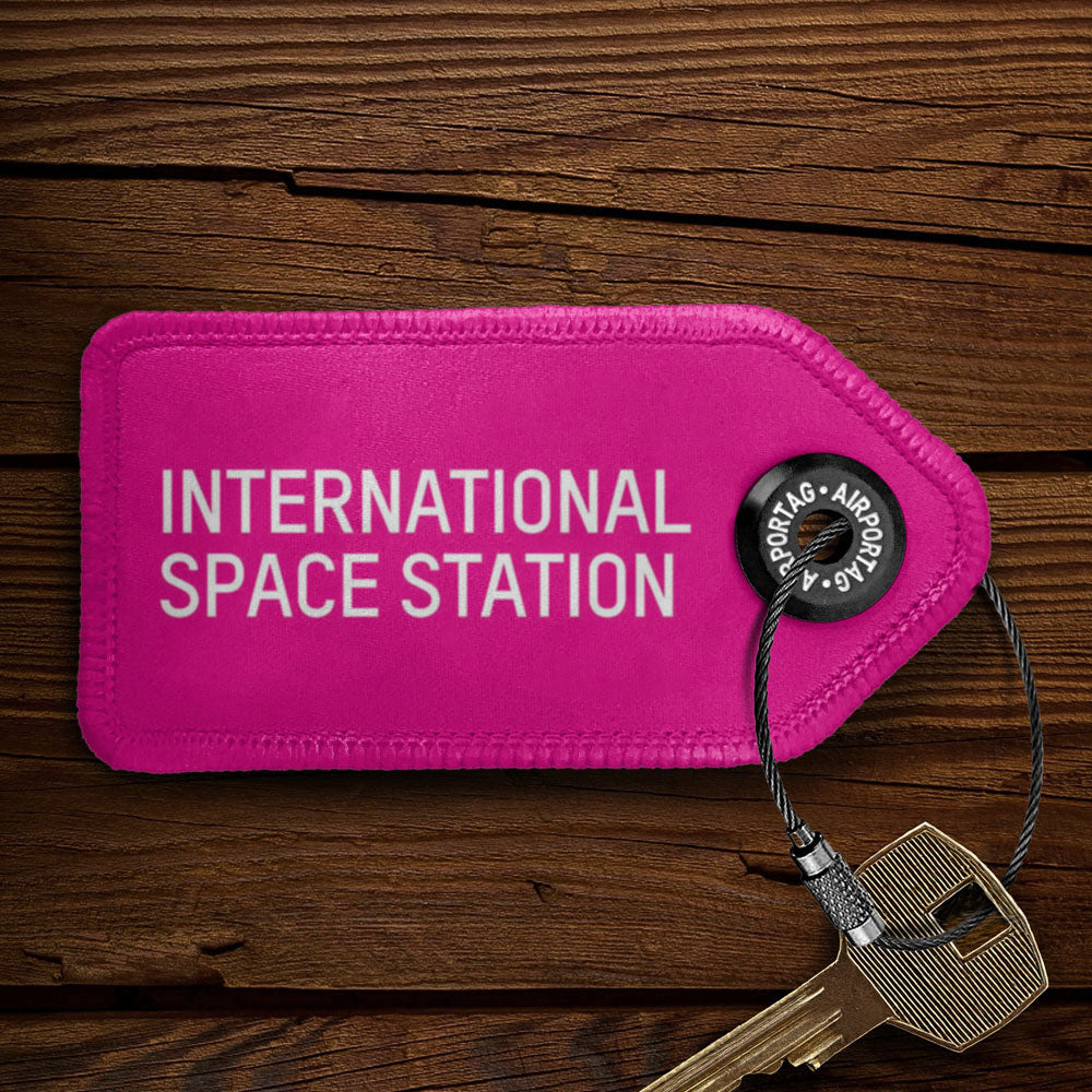 Station spatiale internationale - Porte-clés avec étiquette