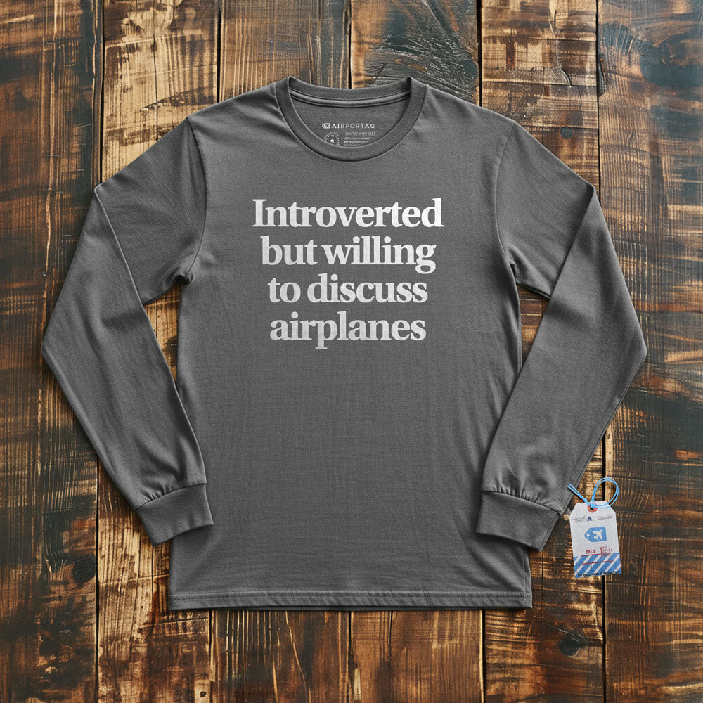 Introverted Discuss Airplanes - Long Sleeve T-Shirt