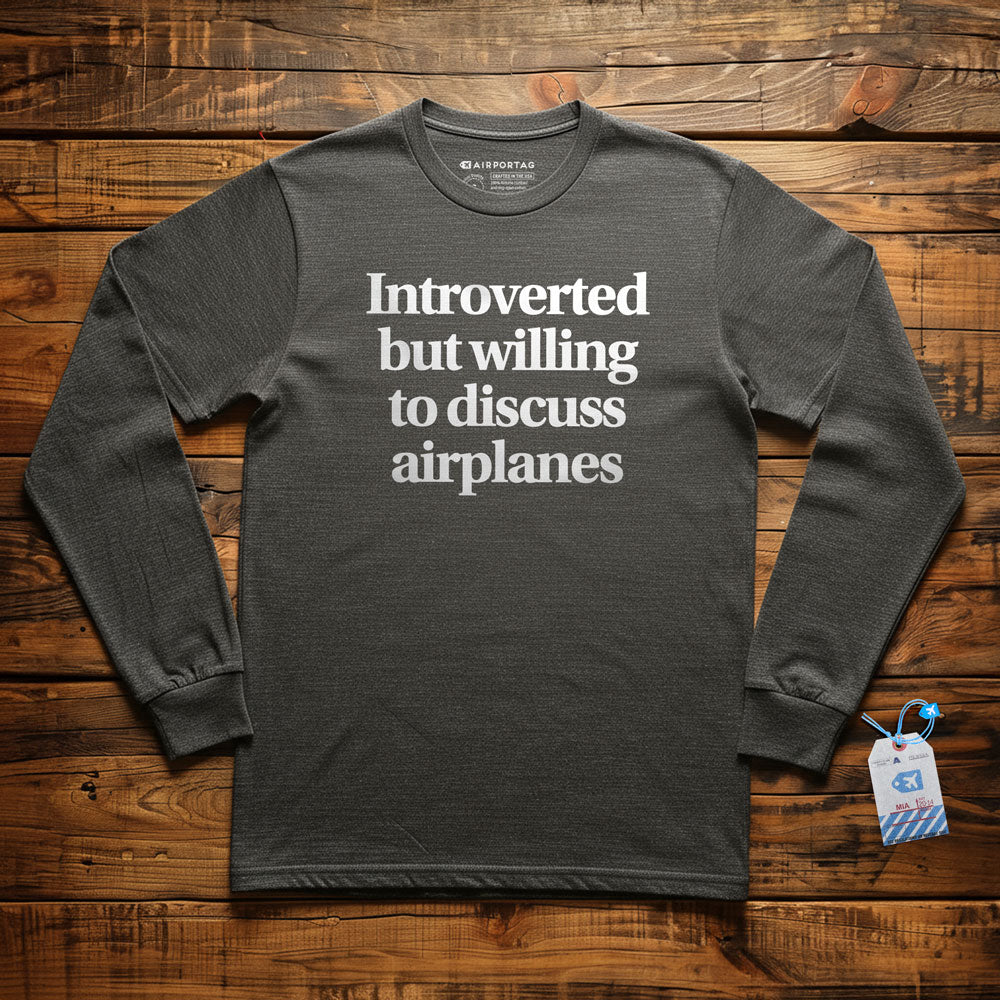 Introverted Discuss Airplanes - Long Sleeve T-Shirt