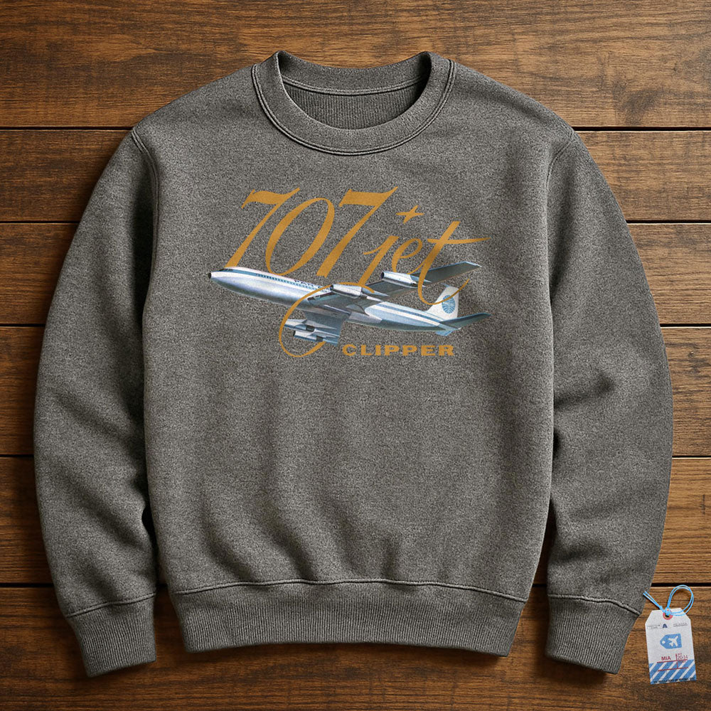 Pan Am Jet Clipper - Sweatshirt - Dark Grey Heather