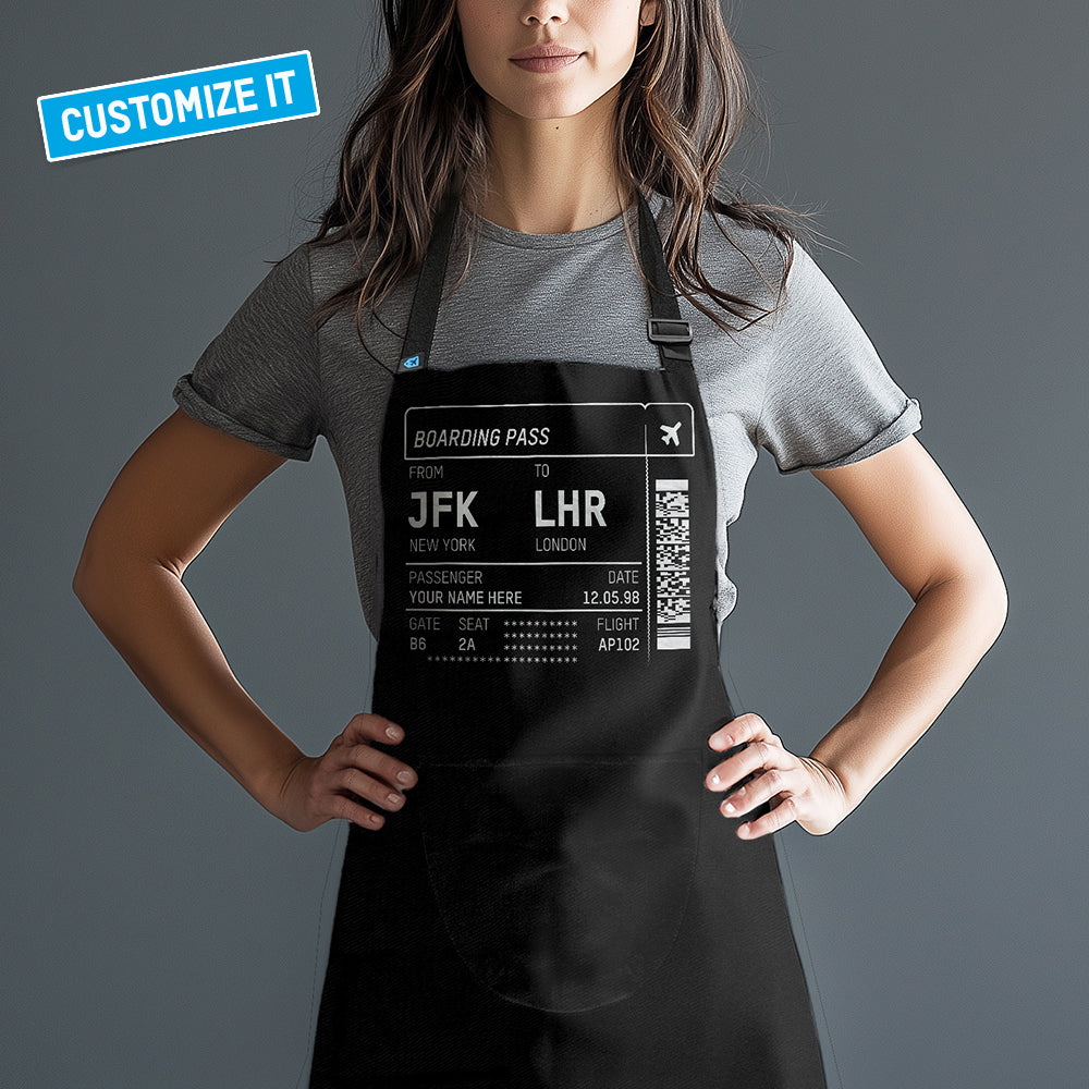 Boarding Pass - Custom Kitchen Apron