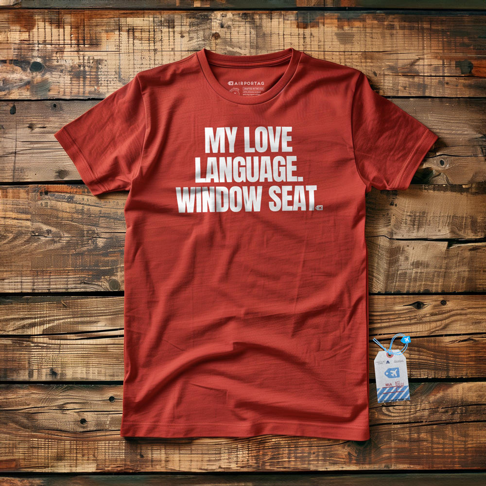 My Love Language. Window Seat. - T-Shirt - Red