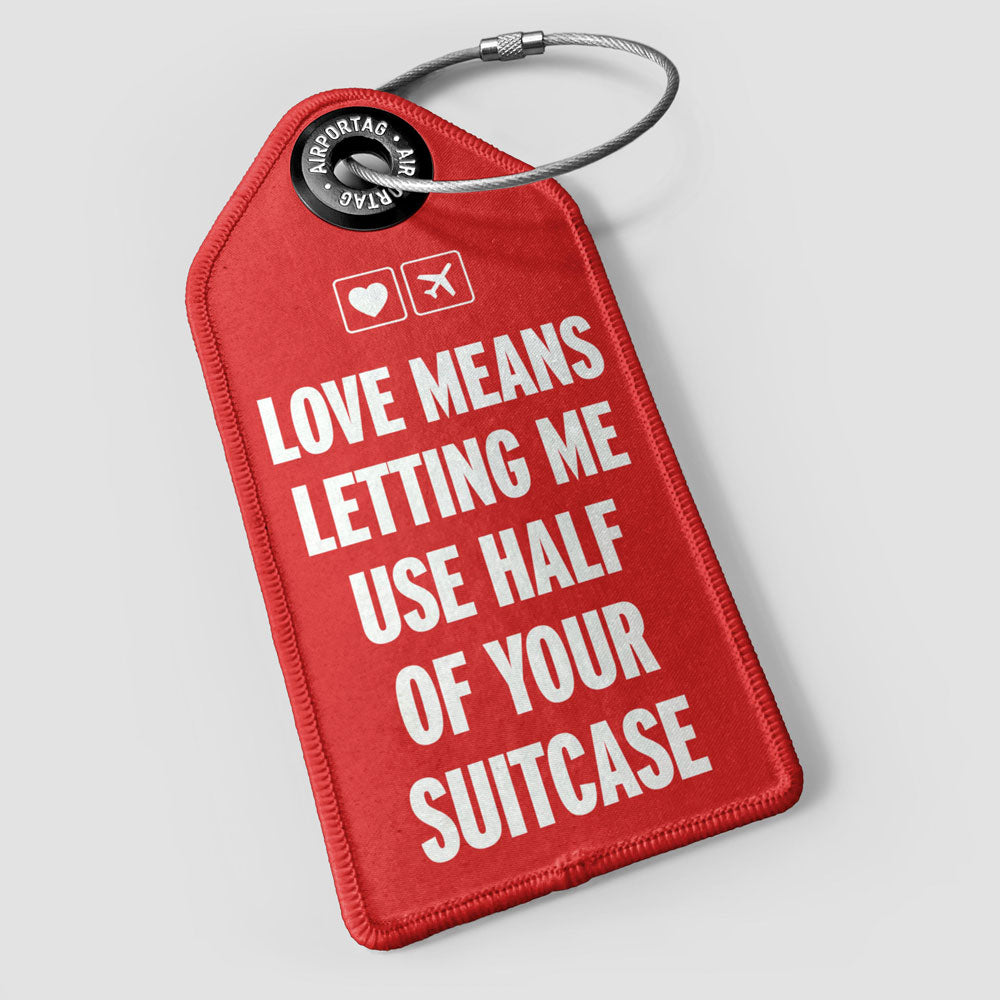 L'amour signifie... - Étiquette de bagage