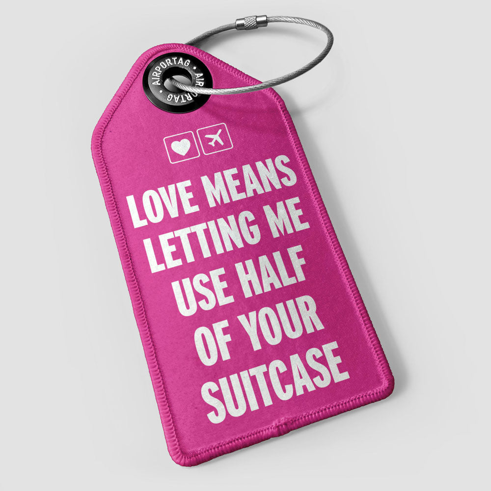 L'amour signifie... - Étiquette de bagage