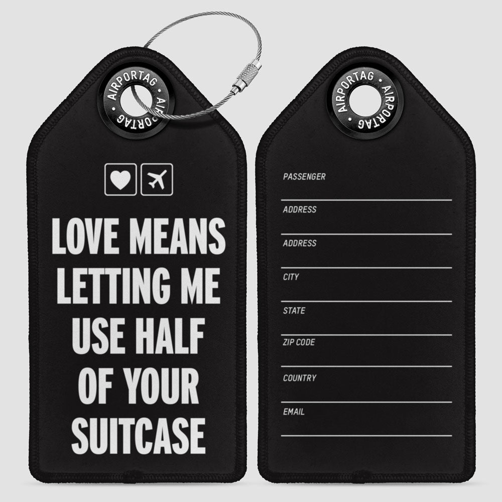 L'amour signifie... - Étiquette de bagage