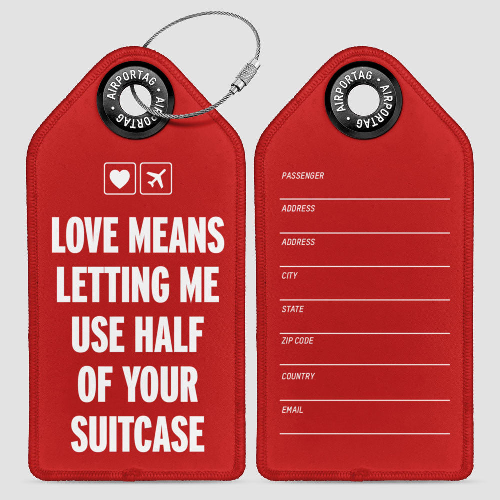 L'amour signifie... - Étiquette de bagage