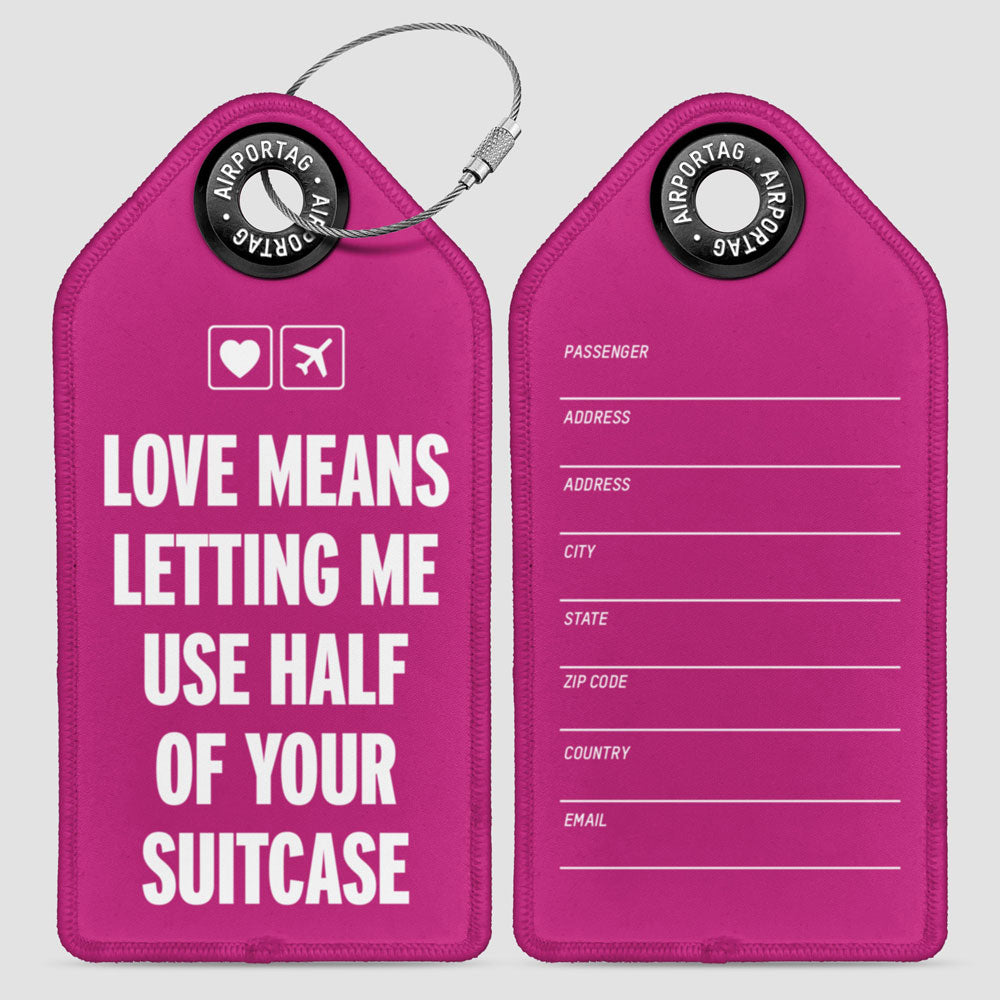 L'amour signifie... - Étiquette de bagage
