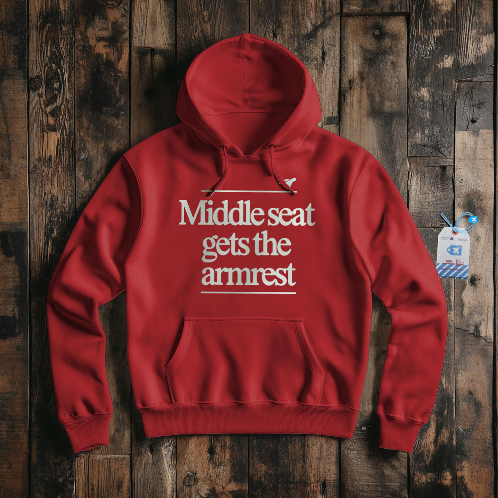 Middle Seat Gets The Armrest - Pullover Hoodie