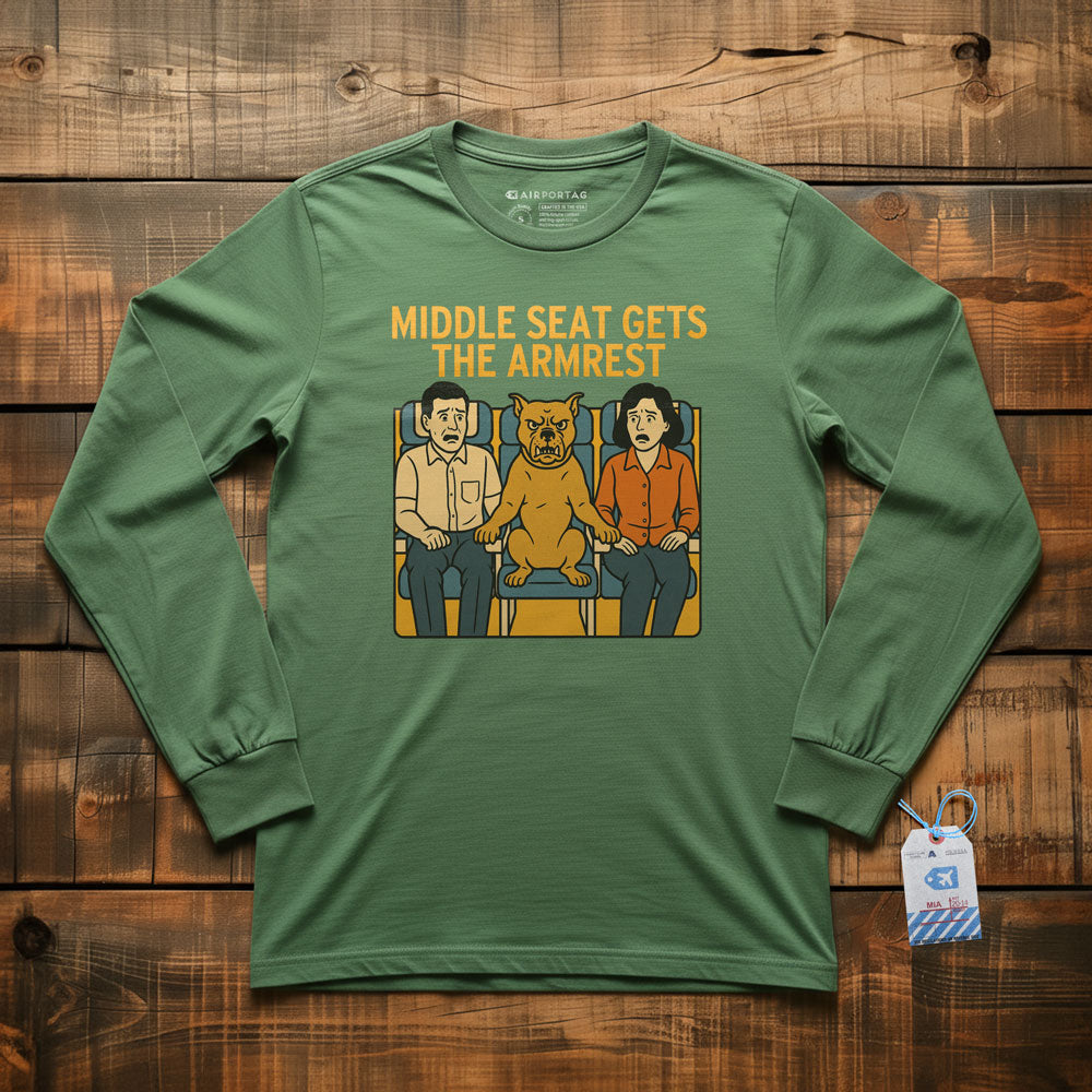 Middle Seat - Dog - Long Sleeve T-Shirt