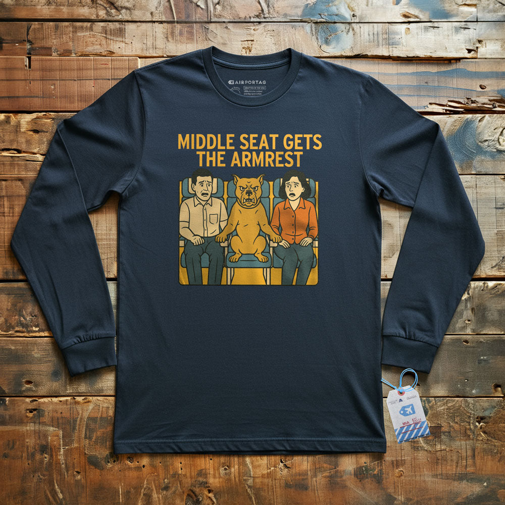 Middle Seat - Dog - Long Sleeve T-Shirt