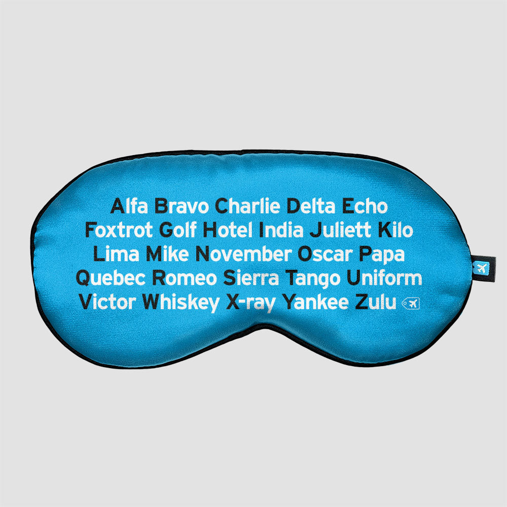 NATO Phonetic Alphabet - Sleep Mask