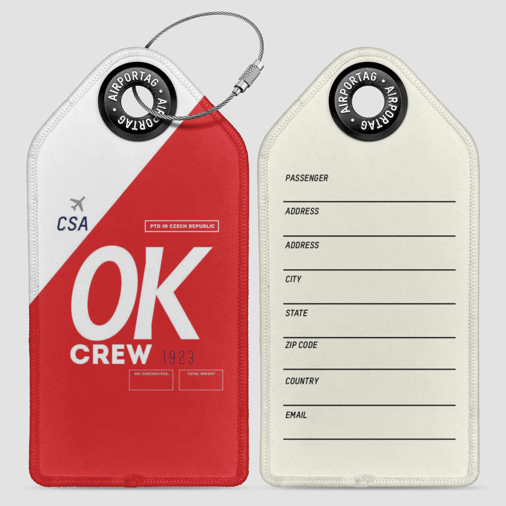 OK - Étiquette de bagage