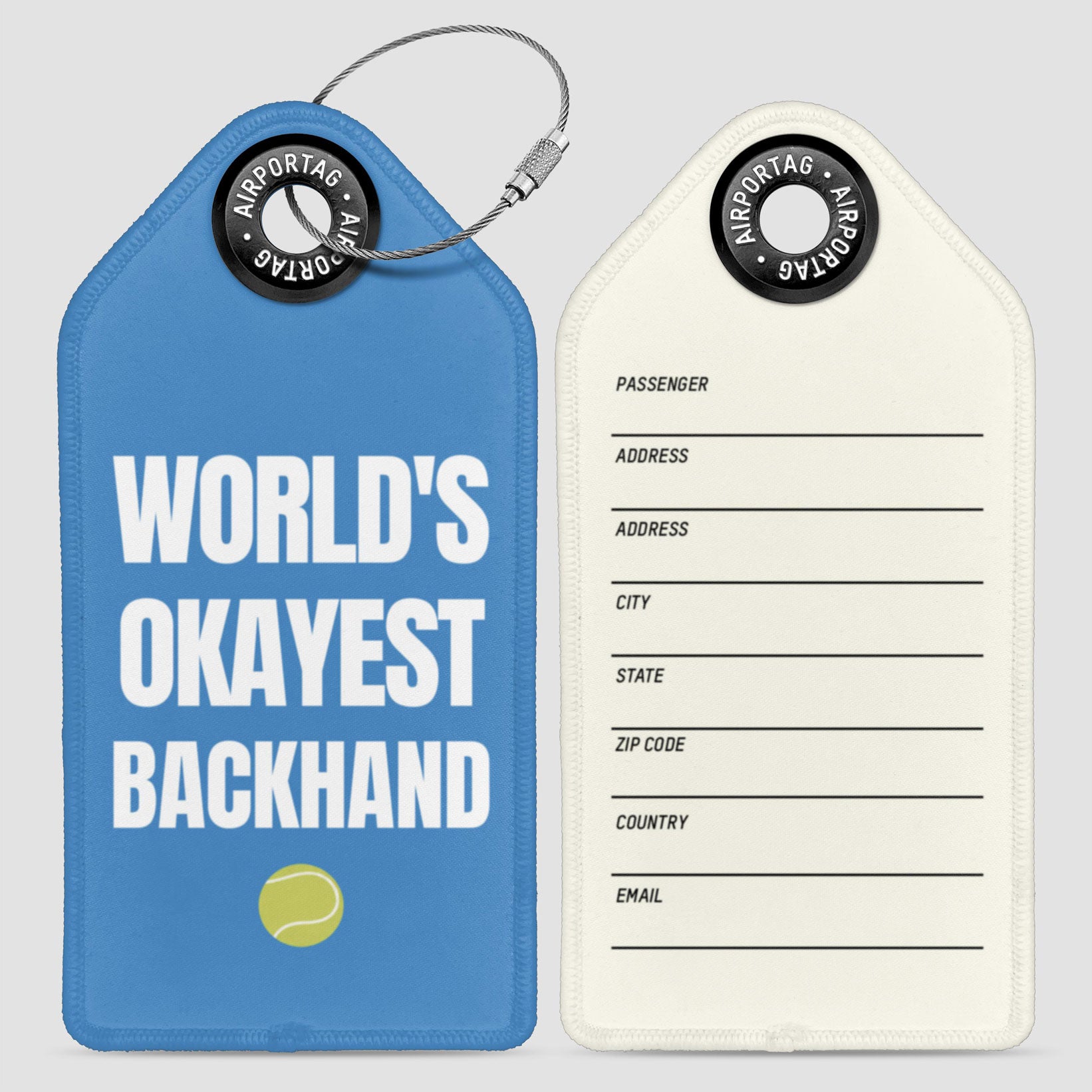 World's Okayest Backhand - Luggage Tag