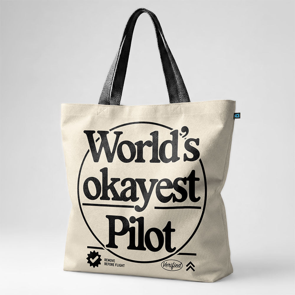 World's Okayest Pilot - Tote Bag