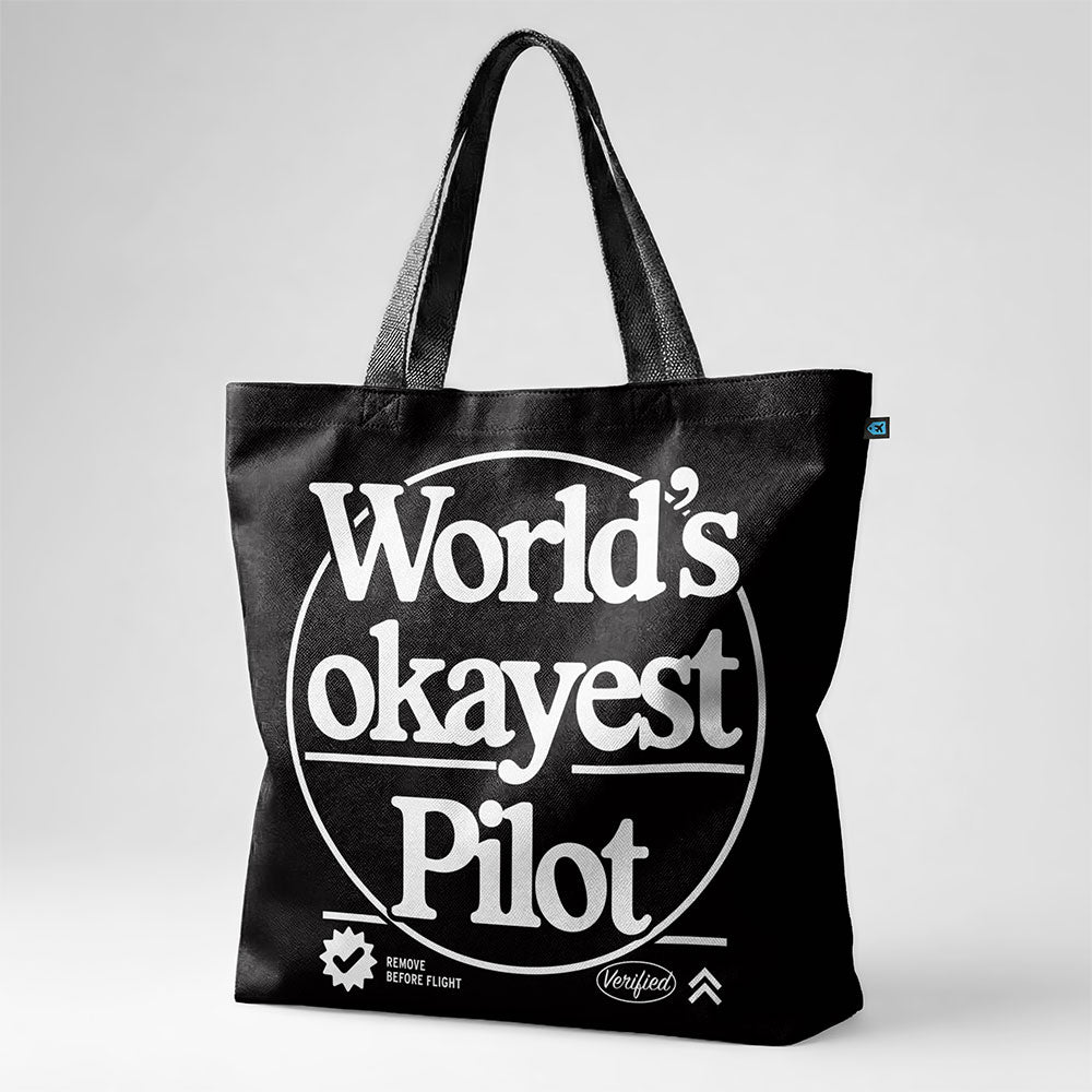 World's Okayest Pilot - Tote Bag