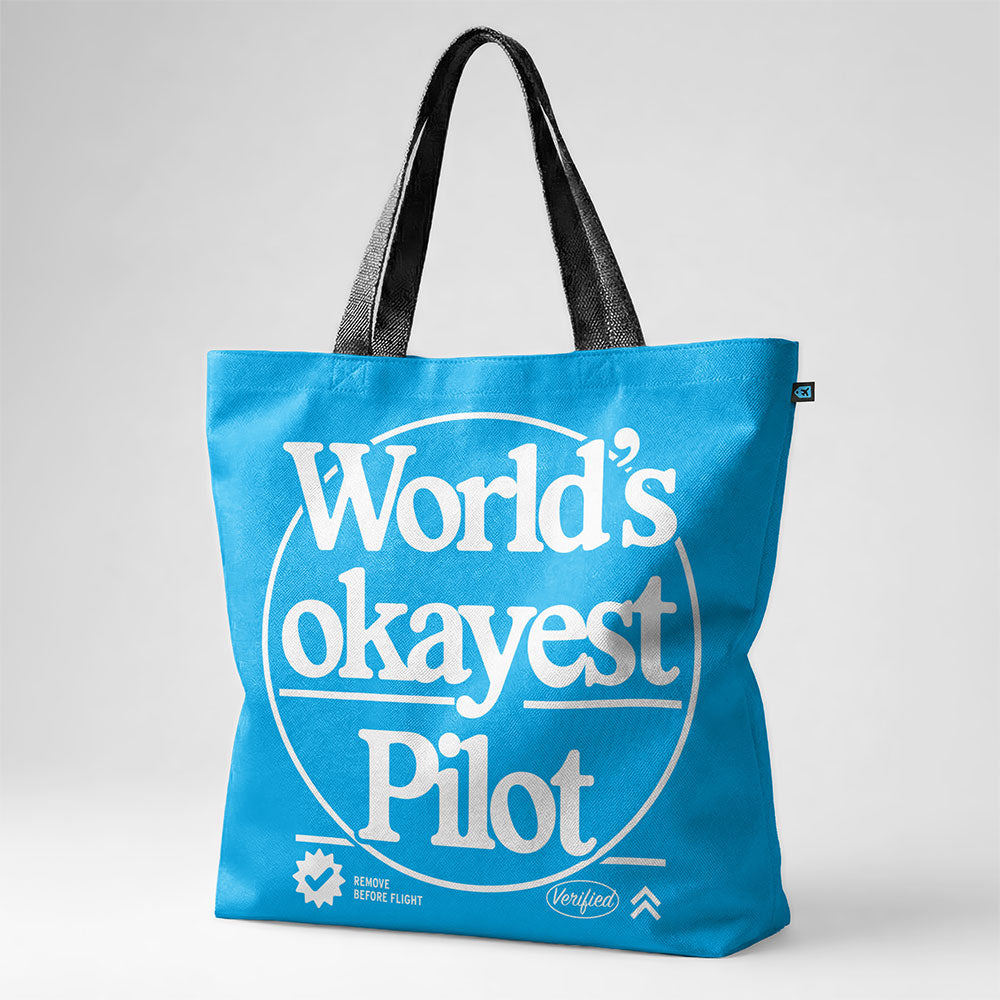 World's Okayest Pilot - Tote Bag