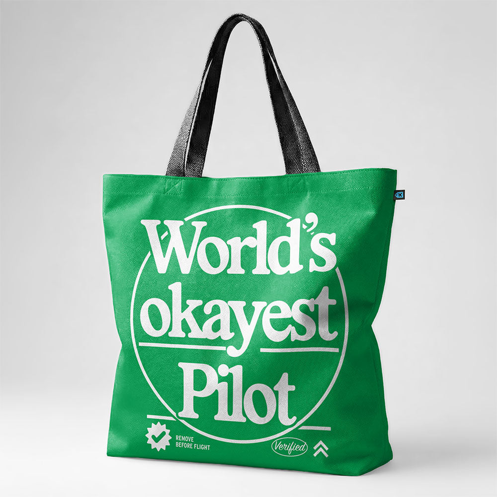 World's Okayest Pilot - Tote Bag