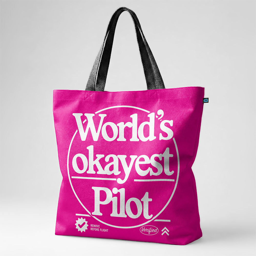 World's Okayest Pilot - Tote Bag