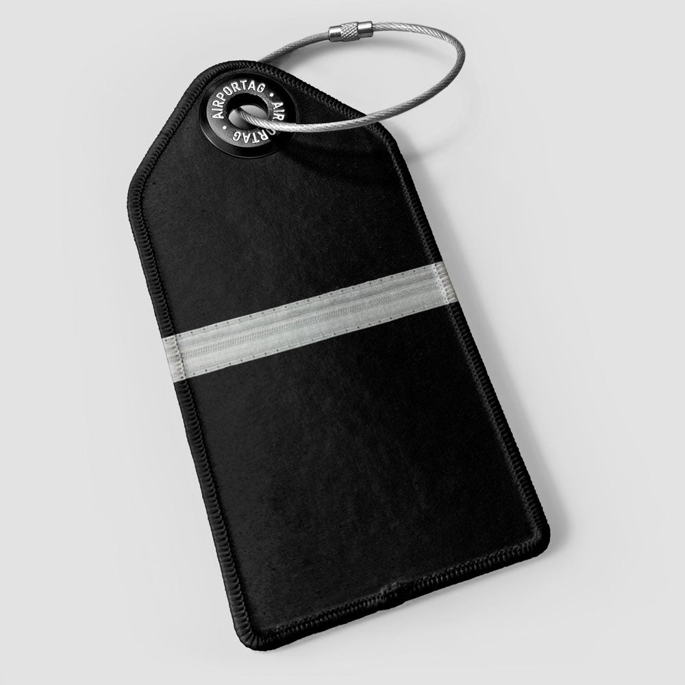 Black Pilot Stripes - Luggage Tag