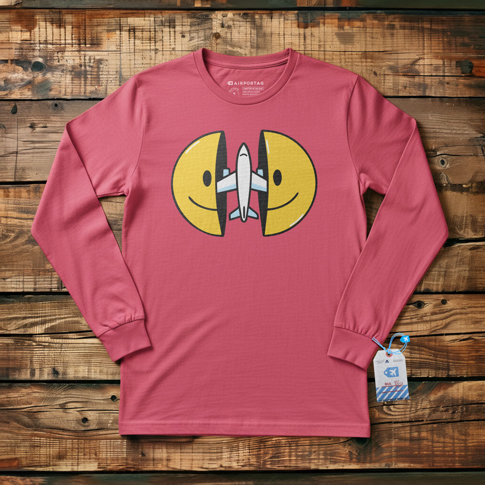 Open Smile Plane - Long Sleeve T-Shirt