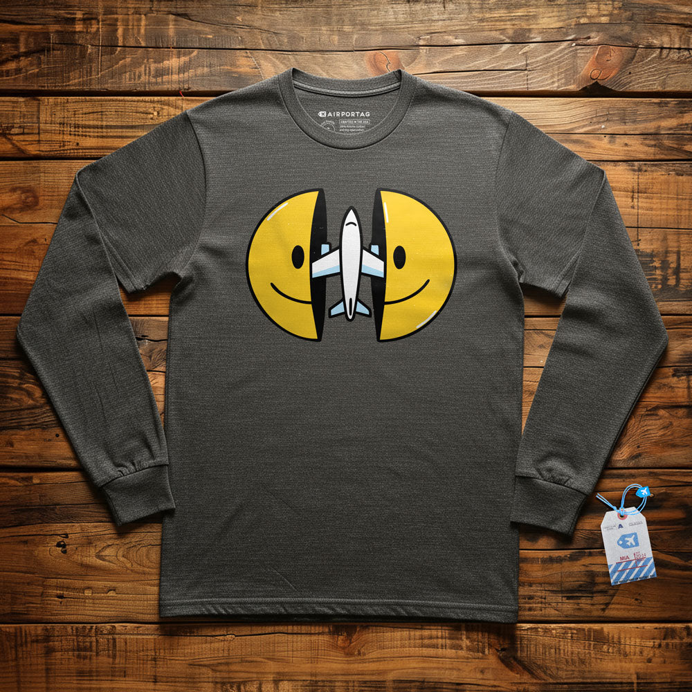 Open Smile Plane - Long Sleeve T-Shirt