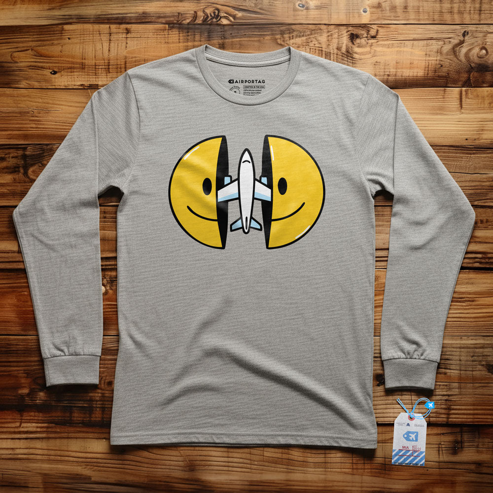 Open Smile Plane - Long Sleeve T-Shirt