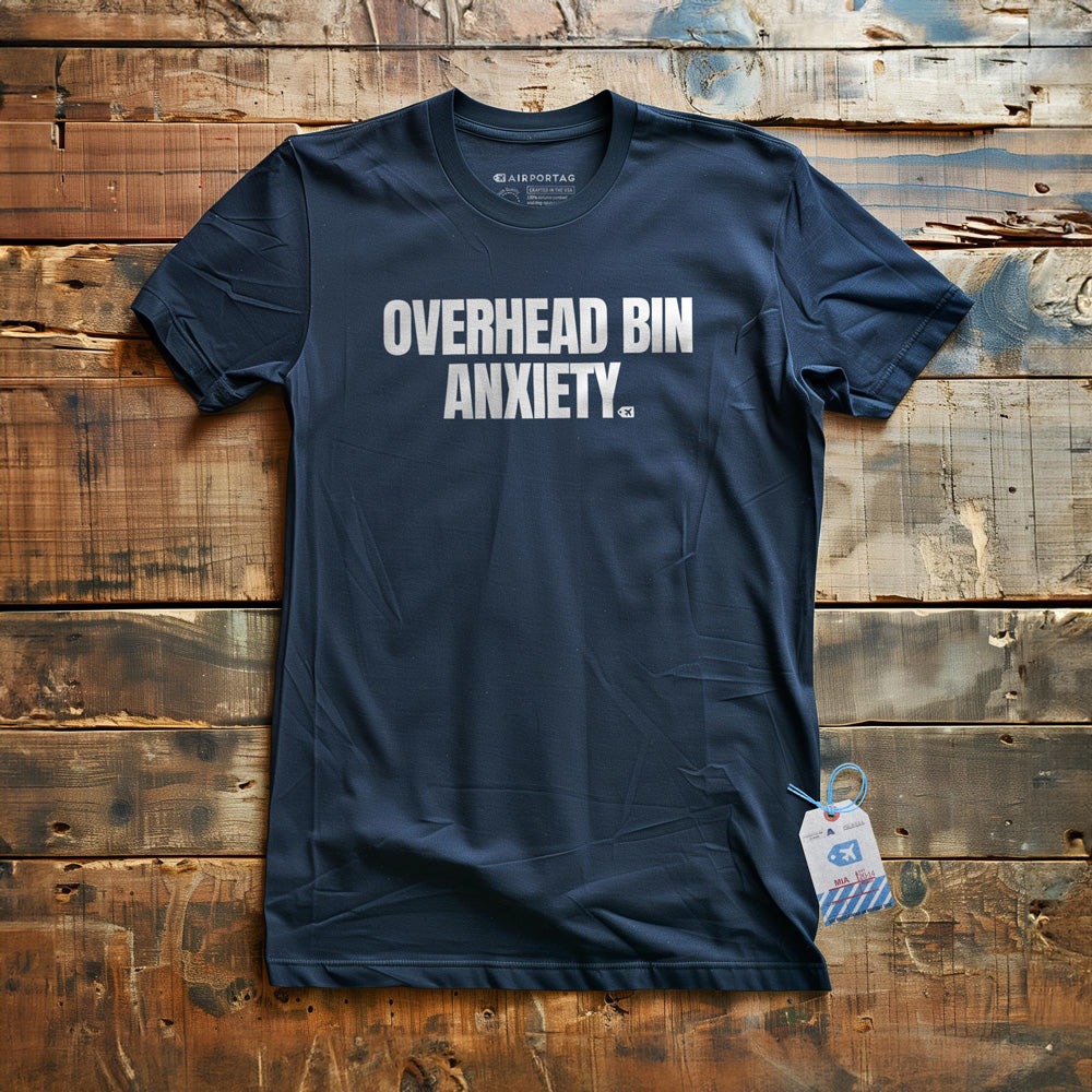 Overhead Bin Anxiety - T-Shirt - Navy