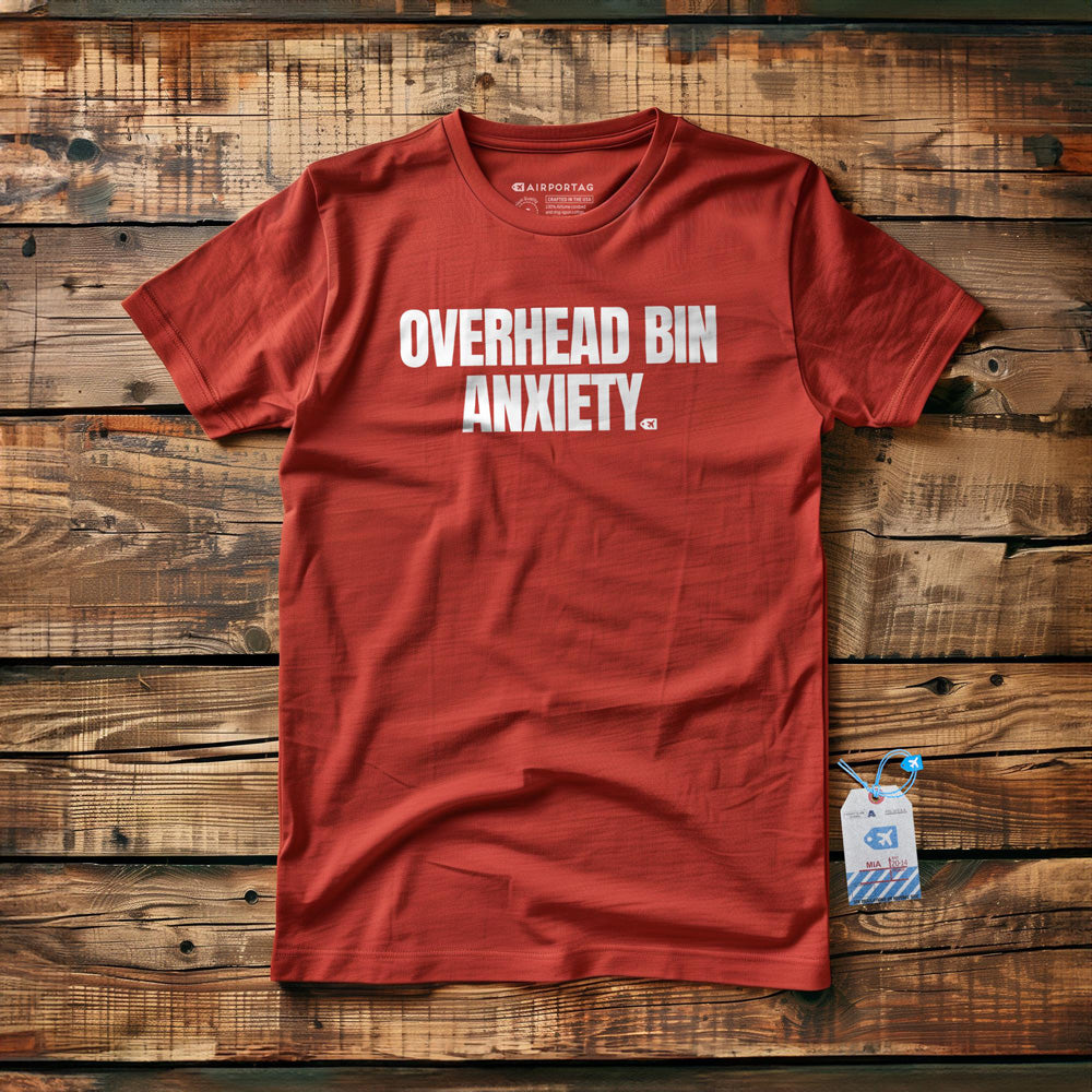 Overhead Bin Anxiety - T-Shirt - Red