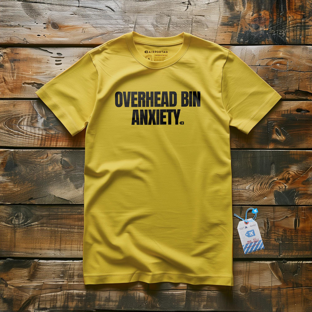 Overhead Bin Anxiety - T-Shirt - Yellow
