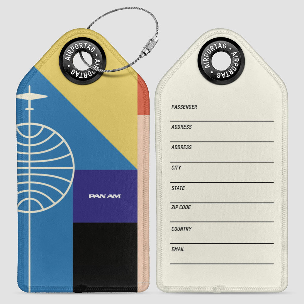Pan Am - Couleur Bauhaus - Étiquette de bagage