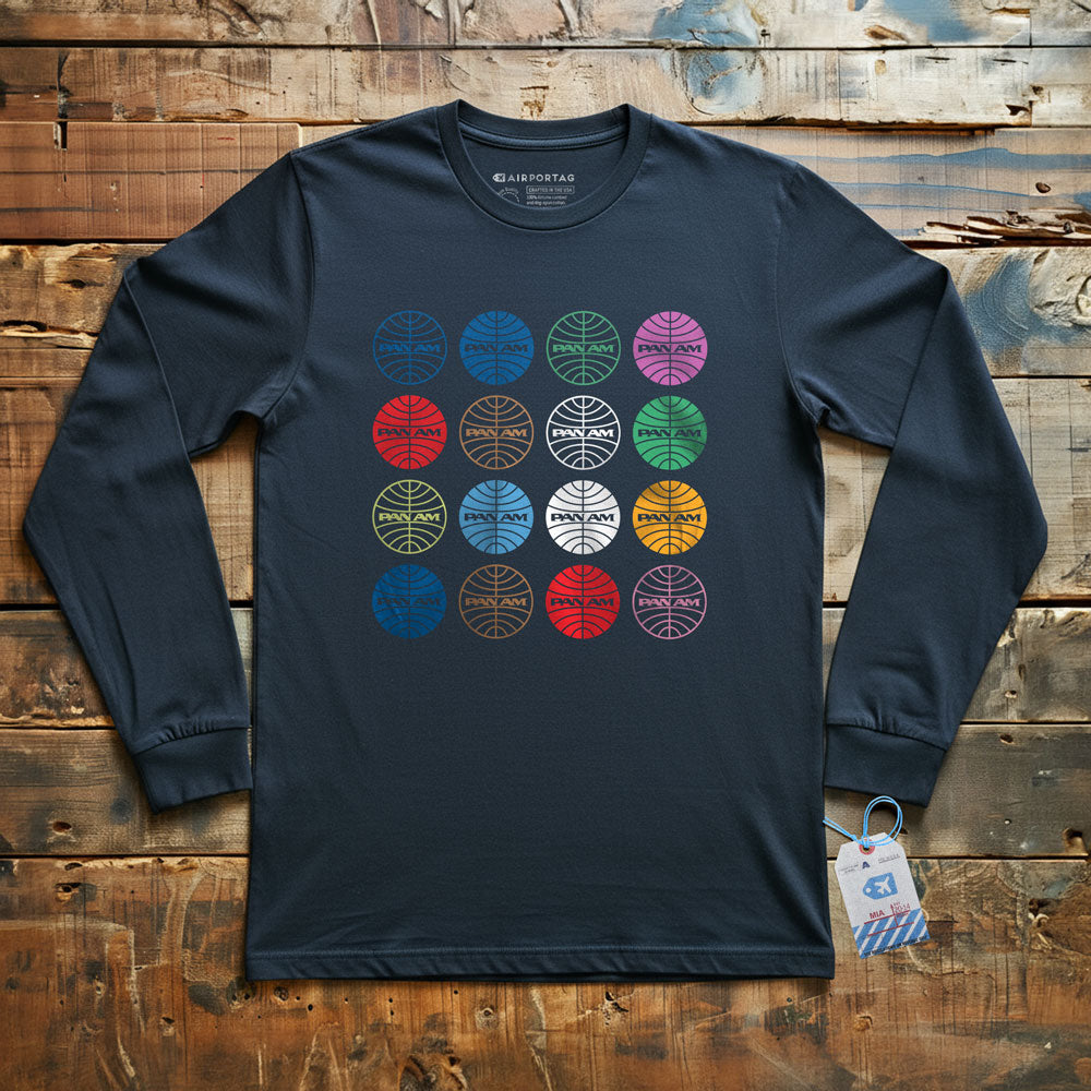 Pan Am Globes - Long Sleeve T-Shirt