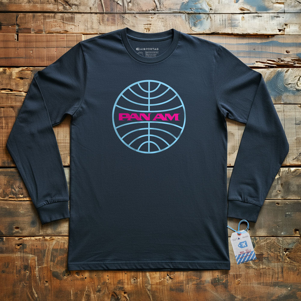 Pan Am Logo Neon - Long Sleeve T-Shirt