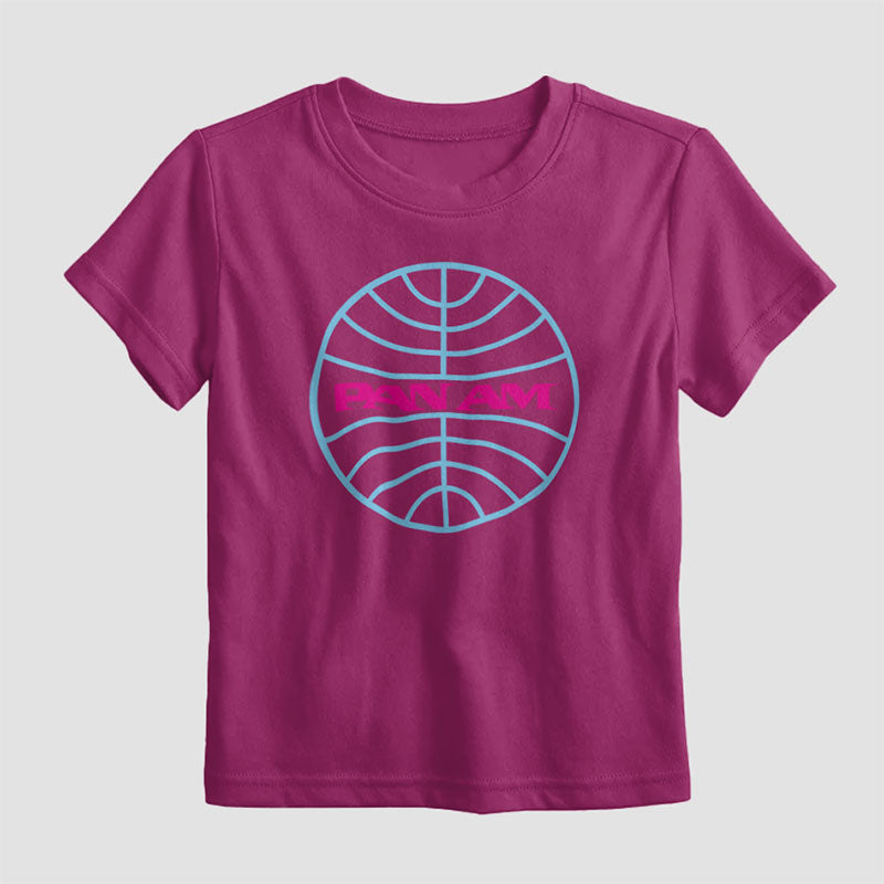 Pan Am Logo Neon - Kids T-Shirt