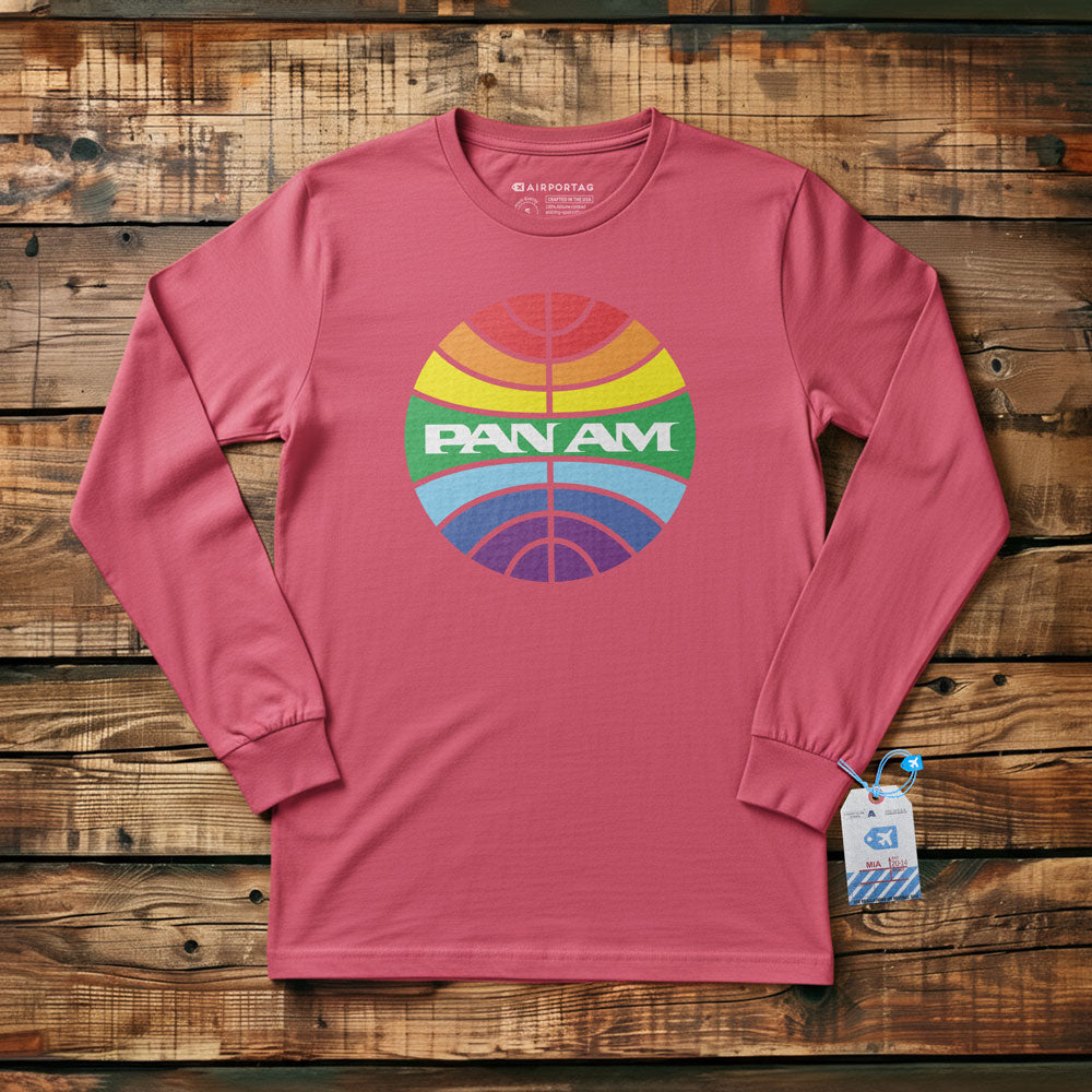 Pan Am Logo Rainbow - Long Sleeve T-Shirt
