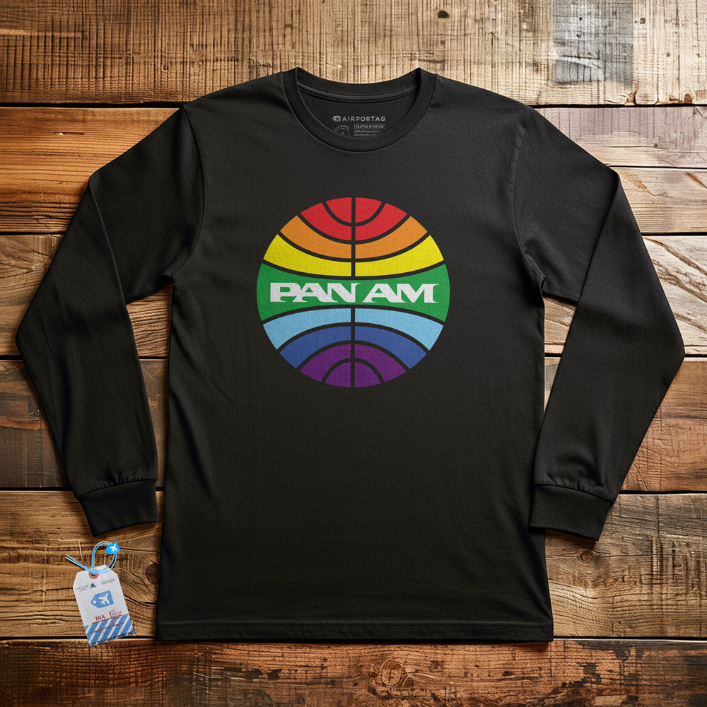 Pan Am Logo Rainbow - Long Sleeve T-Shirt