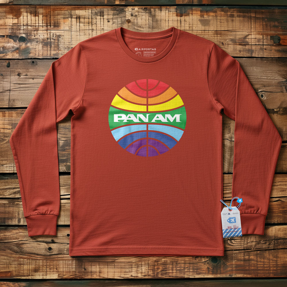 Pan Am Logo Rainbow - Long Sleeve T-Shirt