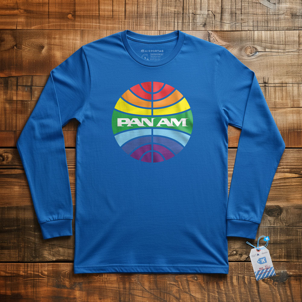Pan Am Logo Rainbow - Long Sleeve T-Shirt