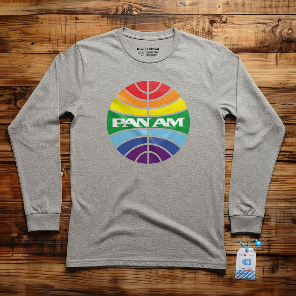 Pan Am Logo Rainbow - Long Sleeve T-Shirt