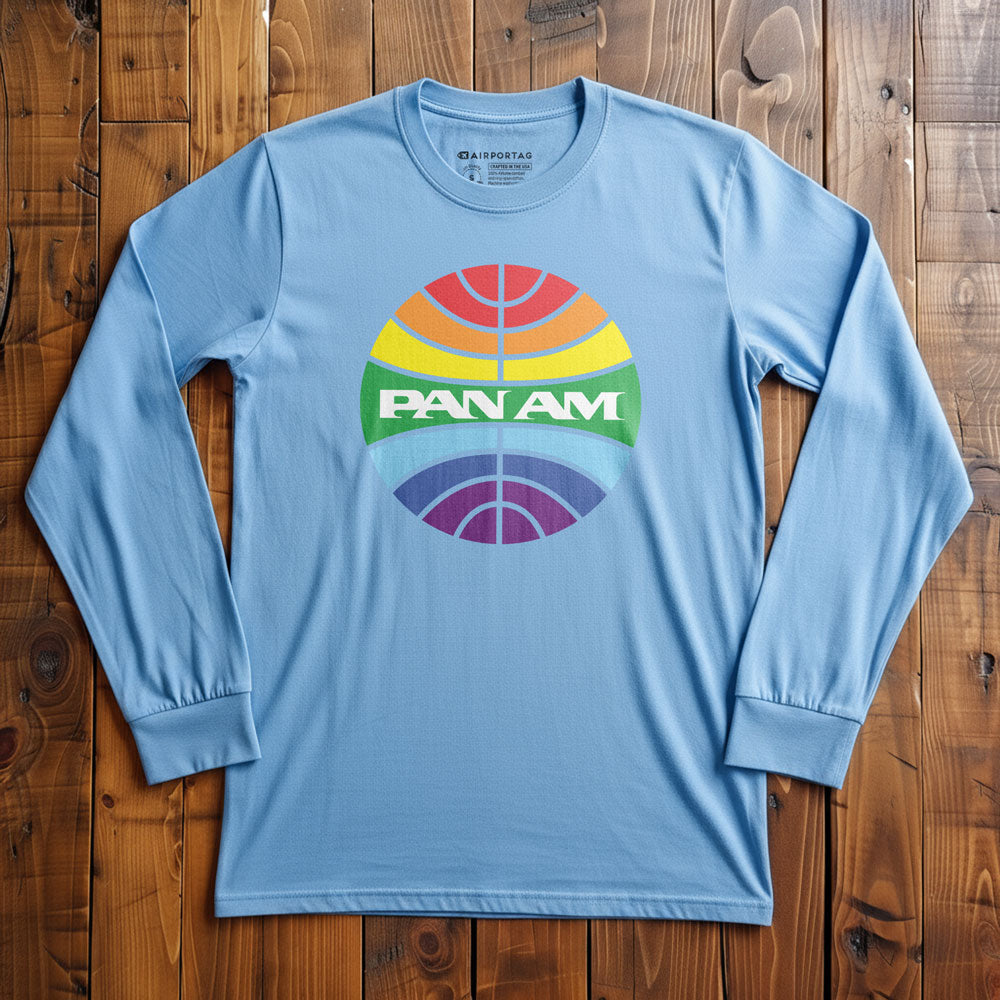 Pan Am Logo Rainbow - Long Sleeve T-Shirt