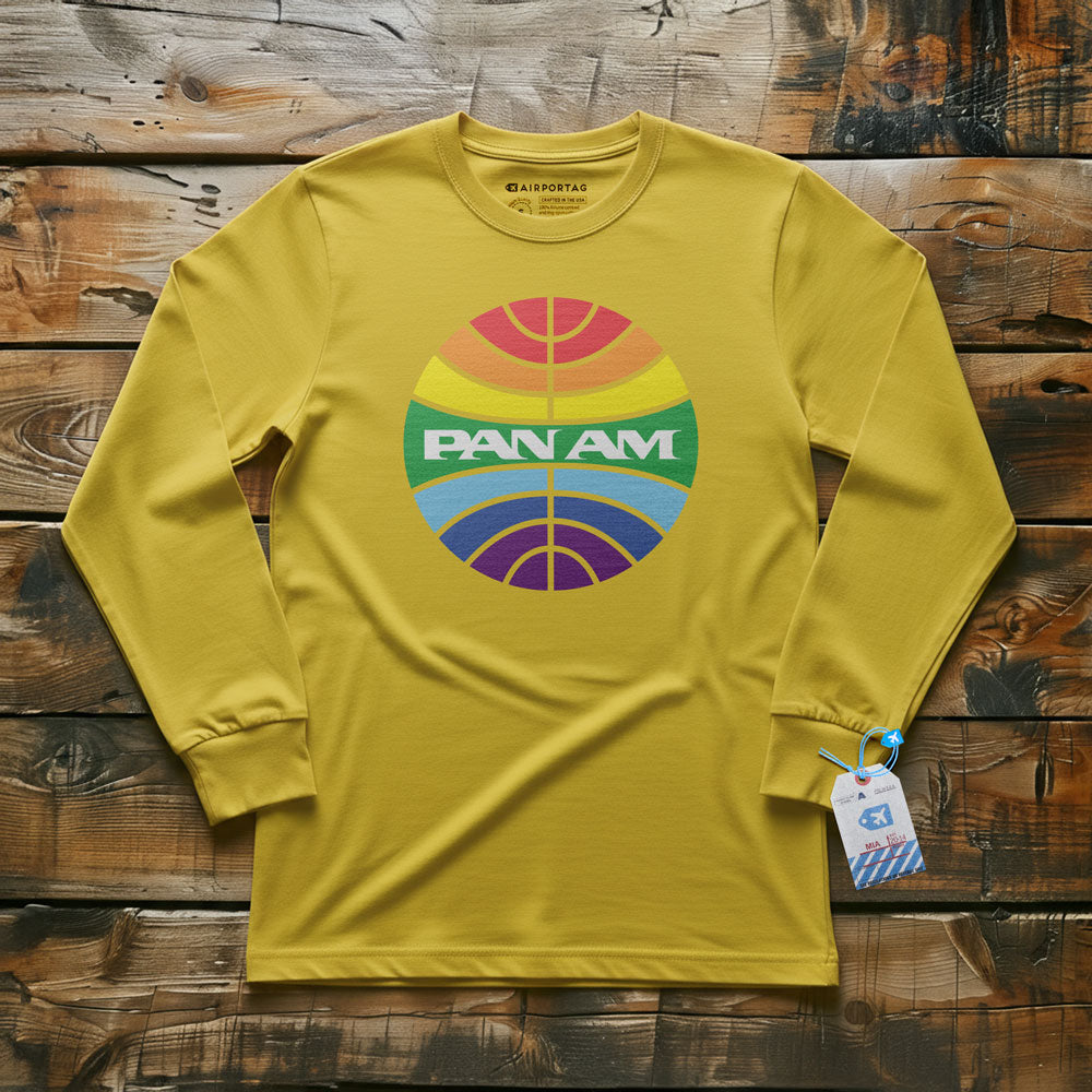 Pan Am Logo Rainbow - Long Sleeve T-Shirt
