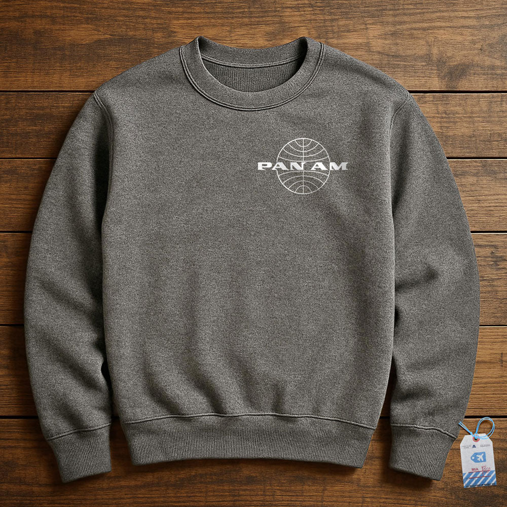 Pan Am Globe Outside - Sweatshirt - Dark Grey Heather