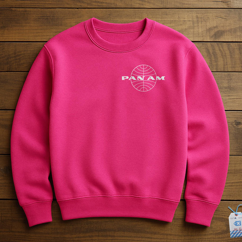 Pan Am Globe Outside - Sweatshirt - Pink