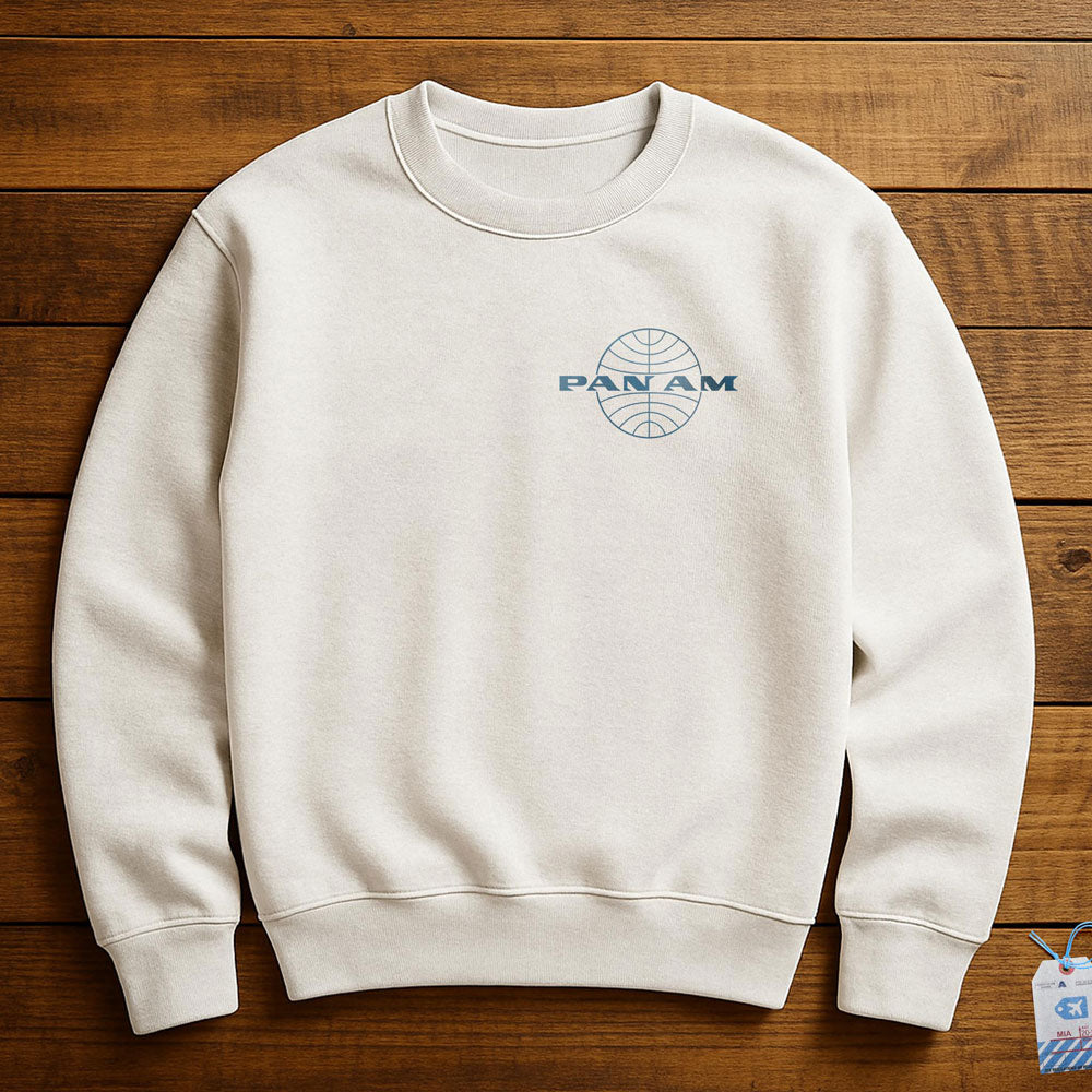 Pan Am Globe Outside - Sweatshirt - White