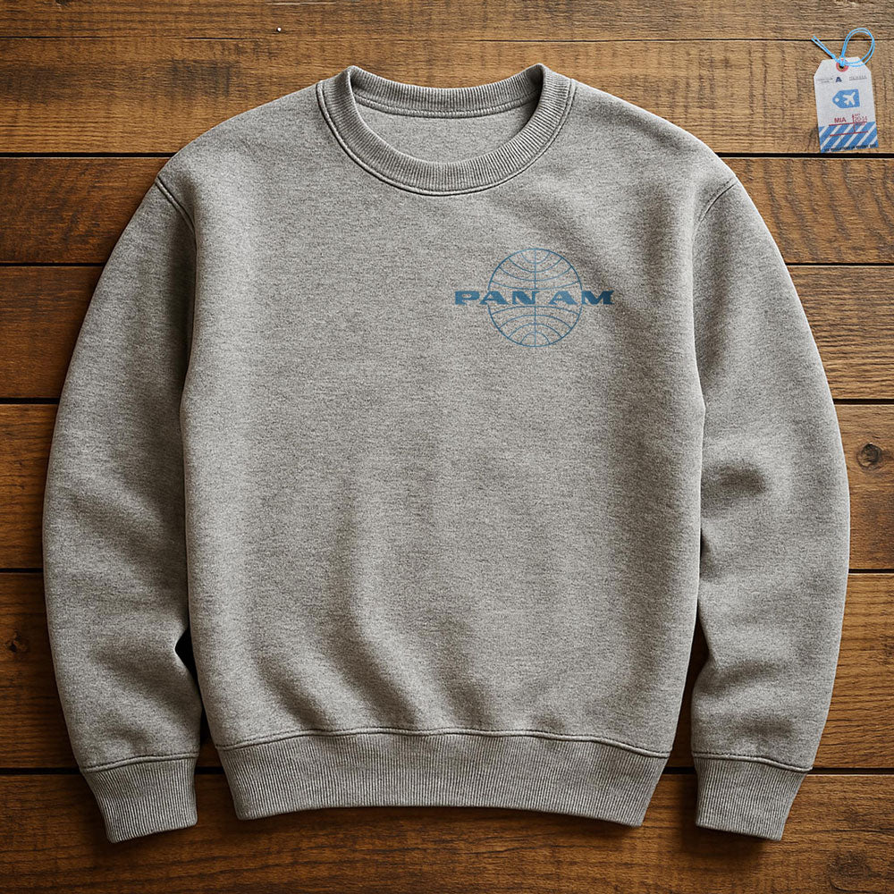 Pan Am Globe Outside - Sweatshirt - Athletic Heather