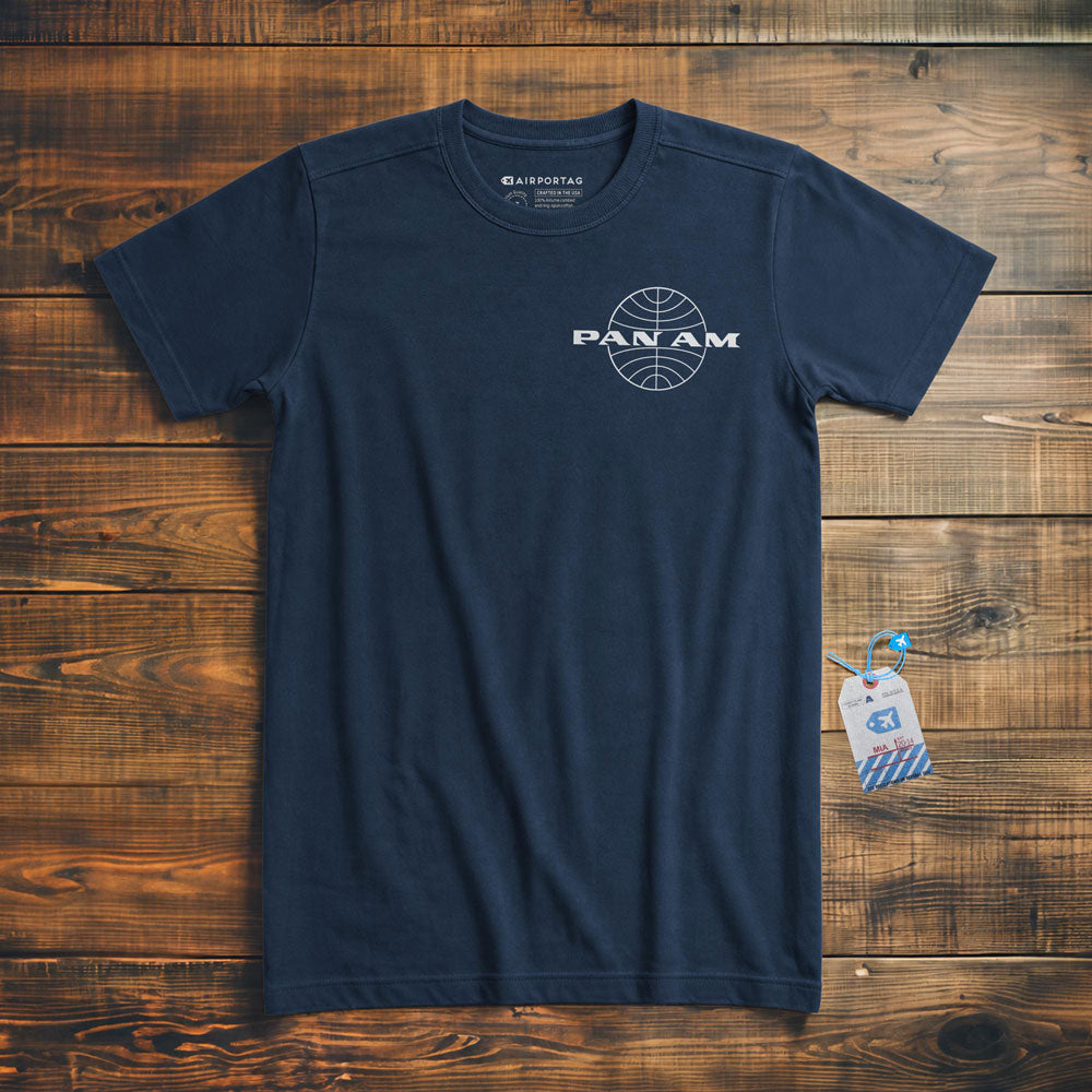 Pan Am Globe Outside Logo - T-Shirt