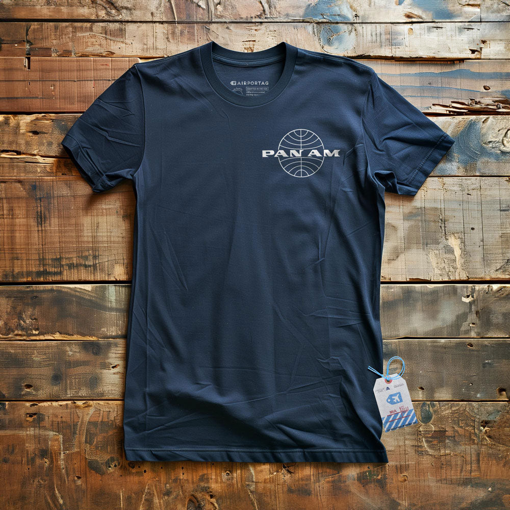 Pan Am Globe Outside Logo - T-Shirt